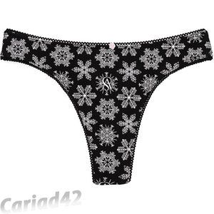 3/$25 Victoria’s Secret Medium Black Thong Panties NWT